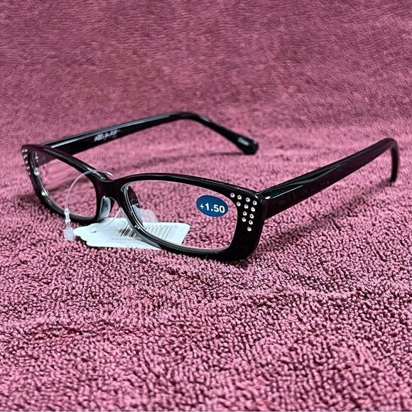 Allen Schwartz ABS Designer Women’s Black Reading Glasses +1.50  NWOB - Picture 13 of 16
